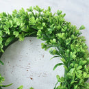 Artificial Green Leaf Wreath - 42Cm Simulation Clover Wreath Outdoor Green