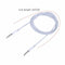 Portable 3.5mm AUX Audio Cable Male To Male With 3 Stages 1 Meter Long White