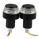 2x LED Motorcycle Handlebar Turn Signal Lights Amber Indicators Bar End Blinkers
