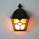 Retro Hexagonal Solar LED Flame Wall Lamp Pane IP65 Outdoor Villa Ground Light
