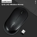 Q18 Wireless 2.4GHz Mouse Laptop Ultra-thin 1000dpi Optical Mice (Black) A