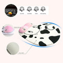 K8 Cute Cow PU Anti-Slip Mouse Pad Mat with Silicone Wrist Rest for Macbook