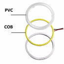 White COB Angel Eyes Halo Car LED Light Ring Halo Headlight DRL Lamp 70MM~