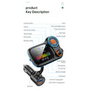 T831 Bluetooth Car FM Transmitter Radio Adapter USB Charger Mp3 Player