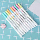 5 Pcs/set Colorful Double Head Highlighters Markers Fluorescent Pen Station G6P3