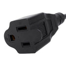 1ft IEC 320 C14 Male Plug to NEMA 5-15R 3 Prong Female PC Power Adapter Cab