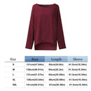 Women T-Shirt Long Sleeve Solid Cotton And Linen Ladies Tops (Wine Red L) A