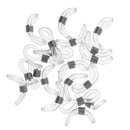 65pcs Bulk Eyeglass Spectacle Chain Holder Anti-slip Loop End Rubber Finding