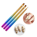 3x Nail Art Brush Set Nail Painting Brushes Nail Drawing Pen Nail Art DIY