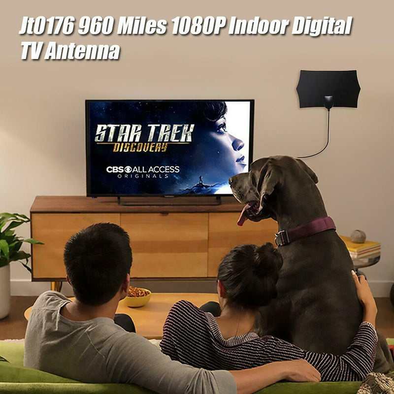 Jt0176 960 Miles 1080p 4K HDTV TV Antenna Indoor Signal Receiver Amplifier SN9F