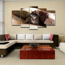5 Panel  Wall Art Scenic Picture Paint Printed on Canvas Pet Cat