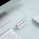 for iMac MacBooks PC 4 Ports Aluminum USB2.0 Hub Super HIgh Speed Adapter Cable