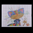 2pcs Cross Stitch kit HD Printed Colorful Cat 11CT 14CT Patterns Embroidery