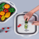 Multifunction Collapsible Cutting Board Dish Tub 3In1 Folding Sink Drain Bas Hn