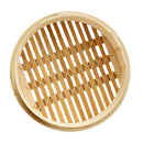 2X Natural Bamboo Steamer Basket Kitchen Chicken Meat Fish Steamer Tray 26cm