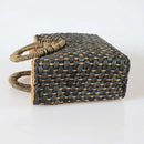 Hand Basket Shopping Bag Black Color Bali Island Hand Woven Bag Straw Bags