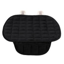 Winter Warm Plush Anti Slip Car Seat Cover Plaid Cushion Protector Black