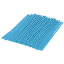 72 Pieces Universal Motocross Wheel Rim Spoke Wraps Skins Cover Sky Blue