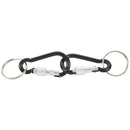 Tents Blocking Aluminum Alloy Snap Hook Ring Key Ring Black 2 Pcs J3L4