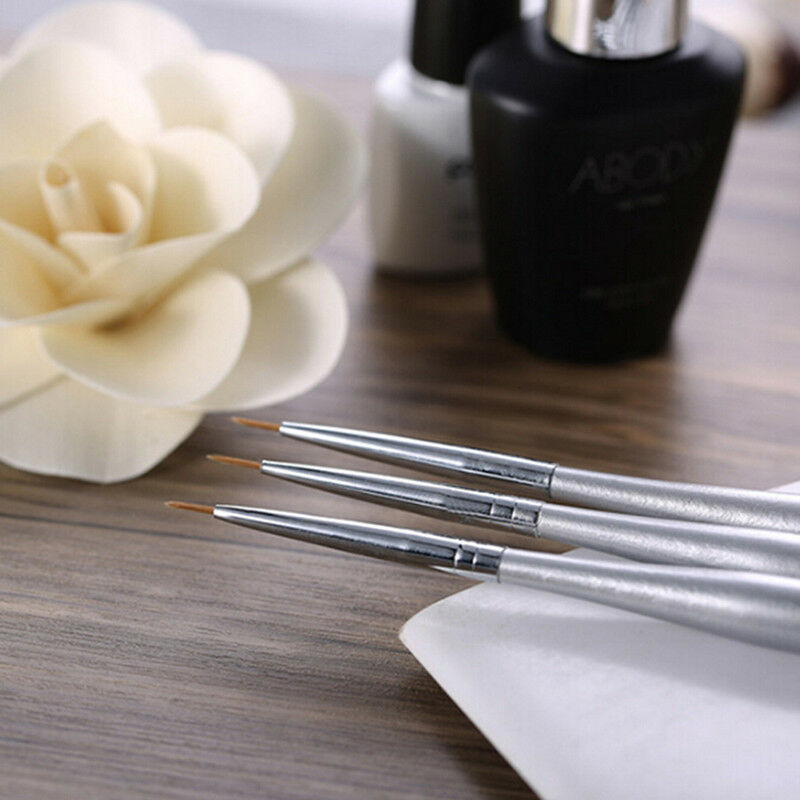 3x uv gel liner brush set painting acrylic pen gourd handle nail art tools  z Gn