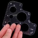 Diy handmade leather tool R ruler round corners full size acrylic template JR