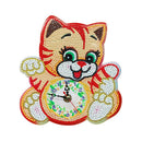 DIY Full Drill Diamond Painting Kitten Clock Pendants Embroidery Mosaic Kit
