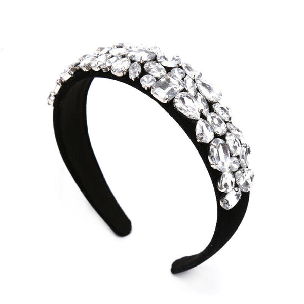 Baroque Velvet Rhinestone Headbands Women Hair Accessories Hair Bands Hoop Gif_