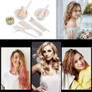 8pcs/Set Plastic Hair Color Mixing Stirring Bowls Comb Rod Dye Styling Tool