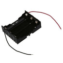 Black plastic 3 slots 2-core 3 x 3.7V 18650 battery holder container I6W6