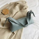 Elegant Women Solid Hobo Shoulder Bag Leather Armpit Sling Handbags (Blue) A