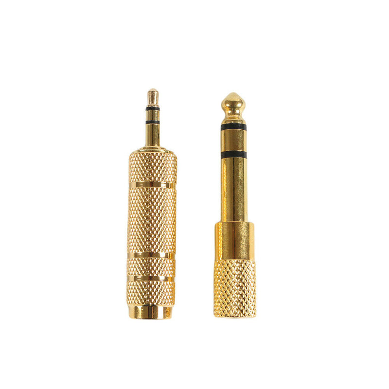 2sets AUX Cable 6.35mm Male To 3.5mm Female Audio Adapter For Headphone Plug