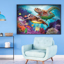 Diamond Painting Undersea Turtles 5D Full Round Rhinestone Picture 40x30cm