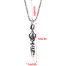 Fashion Alloy Spearhead Pendant Punk Necklace Chain Men Woman Choker JewelryFT