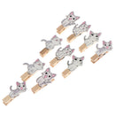 10 pcs/ lot Cute Cheese meow Wooden Paper Clips / Small Craft Photo PegsJC!E