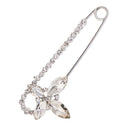 2pcs Fashion Safety Pin Womens Crystal Brooch Imitation Pearls Brooches