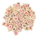 100X~wooden scrabble tiles colorful letters numbers for crafts wood alphabet  3c