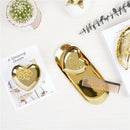 4X(Heart Shaped Jewelry Serving Plate Metal Tray Storage Arrange Fruit TrayW7H5)
