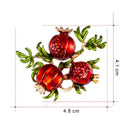 Trendy Enamel Pomegranate Fruit Brooch Lapel Pin Clothing Scarf BadgesJewel N Cy