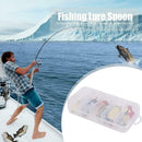 11pcs/set Metal Fishing Lure Spoon Bait Sequins with Box Fishing Tackle