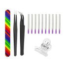Manicure Tool Kit Fiberglass Gel Tips Nail Silk Fiber w/ Beauty Supply