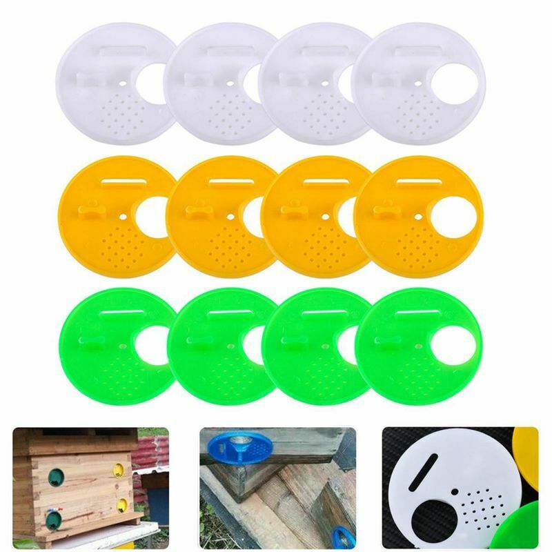 12pcs 3 Colors Beekeepers Beehive Box Entrance Gates 68mm Beekeeping Tools