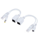 2pcs 180mm Power Over Ethernet Passive POE Cable Adapter Injector Splitter