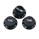 3pcs Plastic Electric Guitar Bass Volume Knob Potentiometer Caps(Black) A