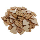 100x Natural Wood Heart Embellishment Scrapbook Craft DIY Tags