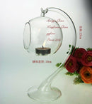 Hanging Glass Ball Candlestick Flower Vase Terrarium Wedding Decor + Stand