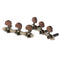 1set 3l3r Connected Guitar Tuning Pegs Tuners Machine Heads, Wood Metal