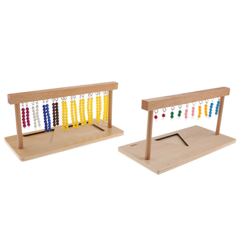 20 x Montessori Bead Bars +2 Wood Frame Kindergarten Preschool Toddlers Children