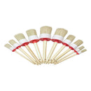 10x 25mm Soft Car Wash Detailing Brush Wood Handle For Clean Trim Seat Wheel Kit