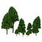 24x Light/Dark Green Poplar Trees 2.5-16cm Train Rainway Layout Park Scene