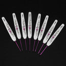 8pcs Soft Handle Aluminium Head Crochet Hooks Sweater Sewing Needles Set
